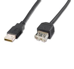 Кабель ASSMANN USB 2.0 (AM/AF) 1.8m, black