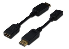 Адаптер ASSMANN DisplayPort to HDMI (AM/AF) 0.15m Black